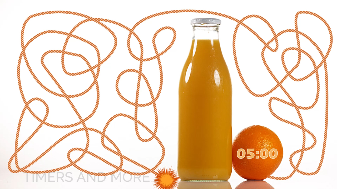 5 Minute Orange Juice 🍊 Bomb 💣 Timer